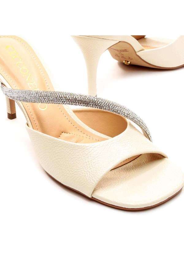 Cecconello - Tamanco Salto Médio Cecconello 2546004-1 Off White 5