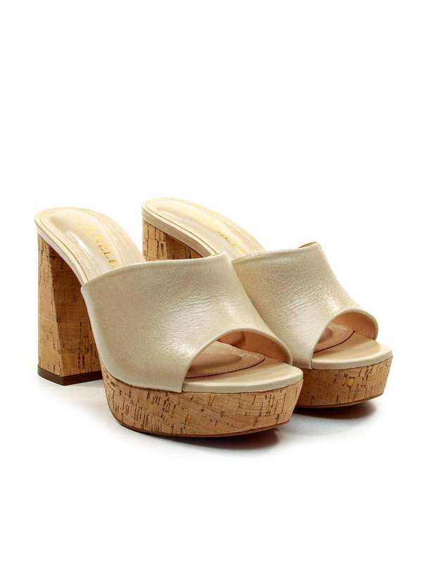 Cecconello - Tamanco Couro Plataforma Cecconello 2809004-1 Bege 5