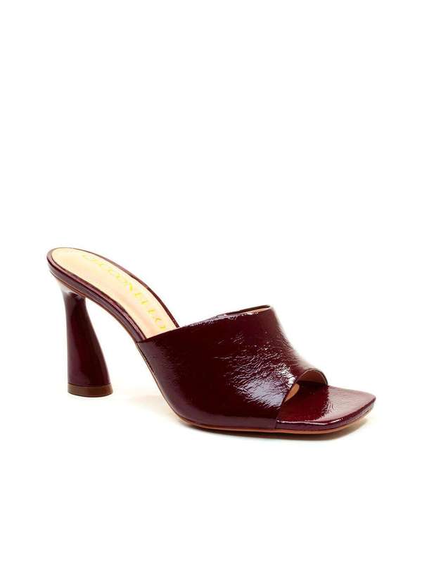 Cecconello - Tamanco Couro Bordô Salto Alto Cecconello 2693002-2 Bordo 3