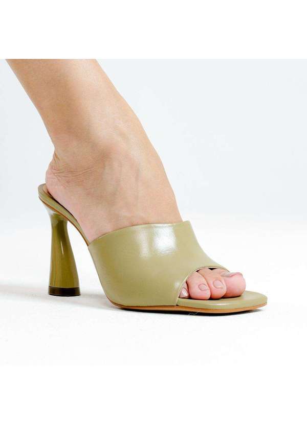 Cecconello - Tamanco Couro Salto Alto Cecconello 2693002-3 Verde 2