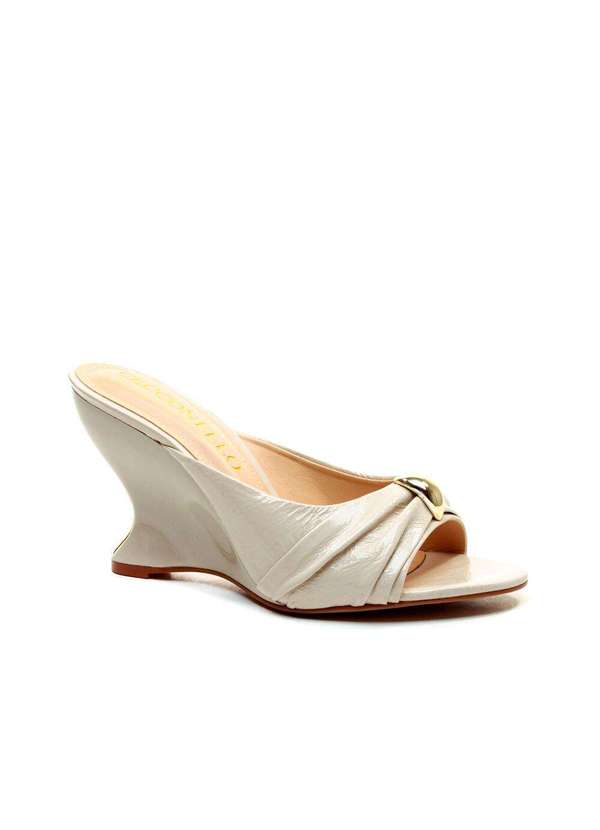 Cecconello - Tamanco Couro Salto Alto Cecconello 2697001-2 Off White 3