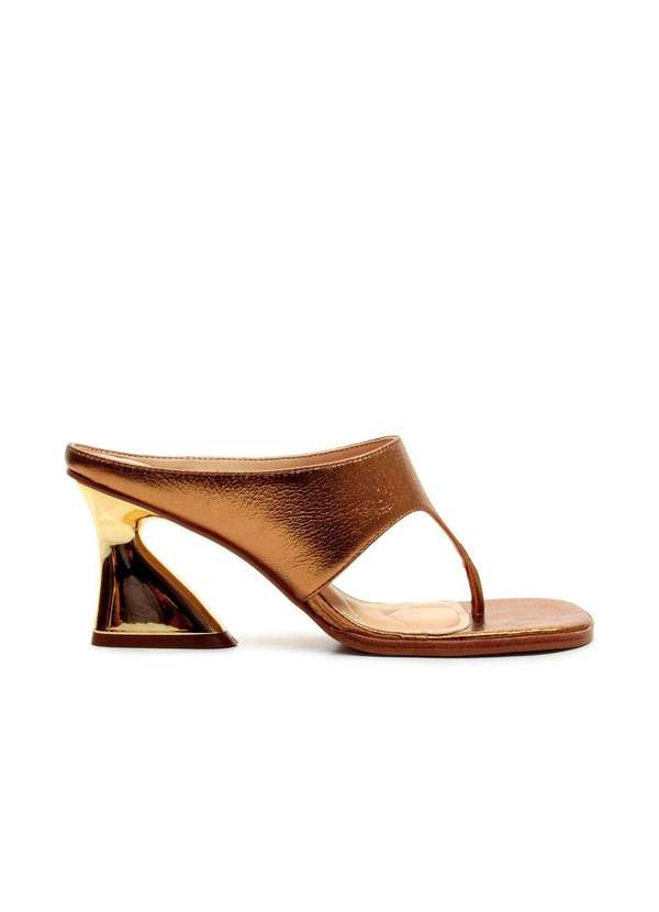 Cecconello - Tamanco Couro Salto Médio Cecconello 2747002-3 Bronze