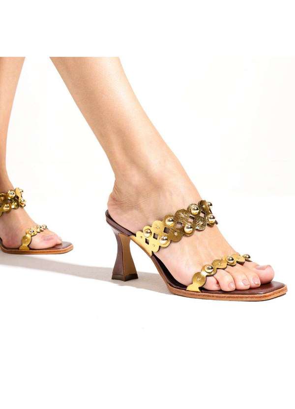 Cecconello - Tamanco C Salto Médio Cecconello 2719001-3 Ouro 2