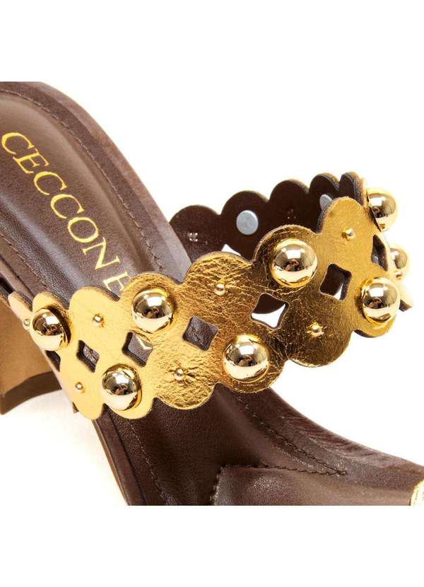 Cecconello - Tamanco C Salto Médio Cecconello 2719001-3 Ouro 5