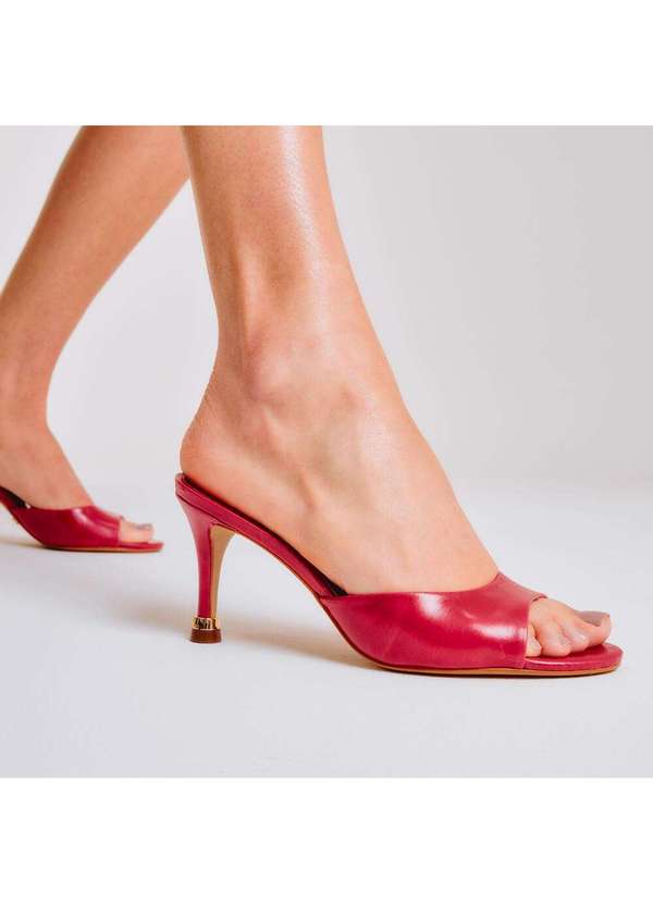 Cecconello - Tamanco Couro Salto Médio Cecconello 2798001-2 Vermelho 2