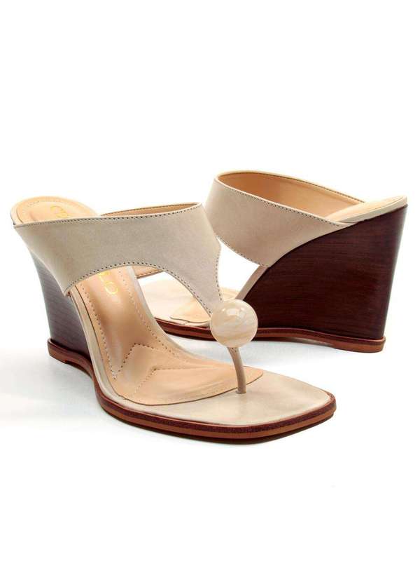 Cecconello - Tamanco Couro Salto Alto Cecconello 2766001-3 Off White 5