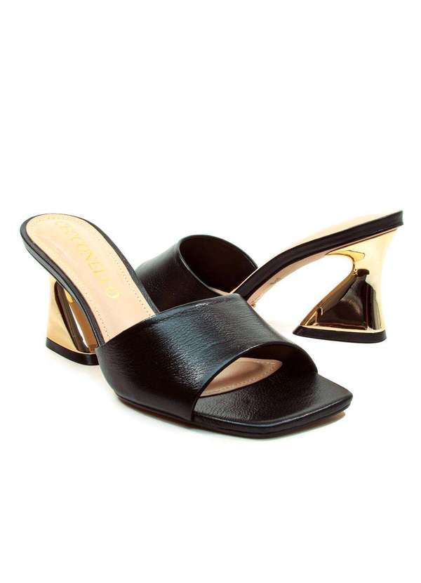 Cecconello - Tamanco Couro Salto Médio Cecconello 2772001-2 Preto 5