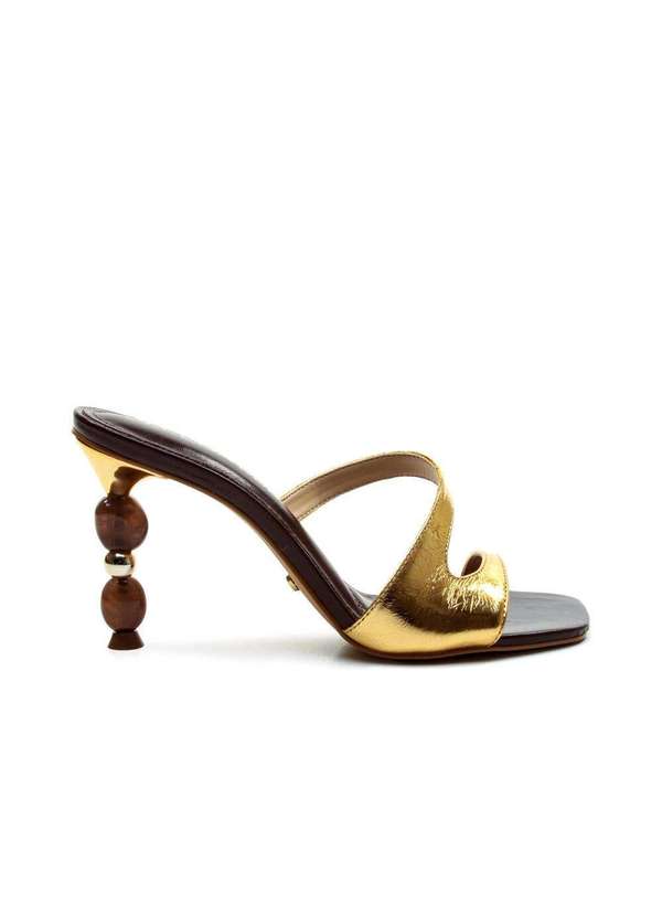 Cecconello - Tamanco C Salto Alto Cecconello 2814002-1 Ouro