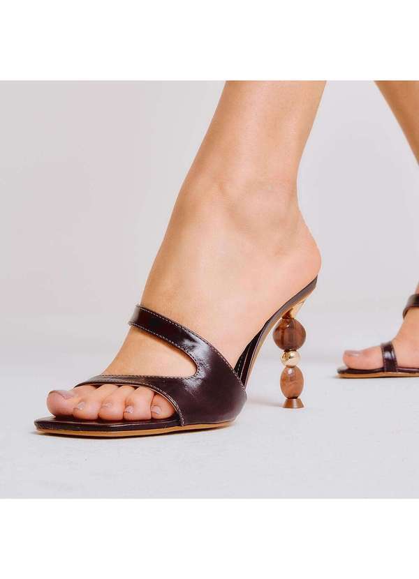 Cecconello - Tamanco Couro Salto Alto Cecconello 2814002-2 Marrom 2