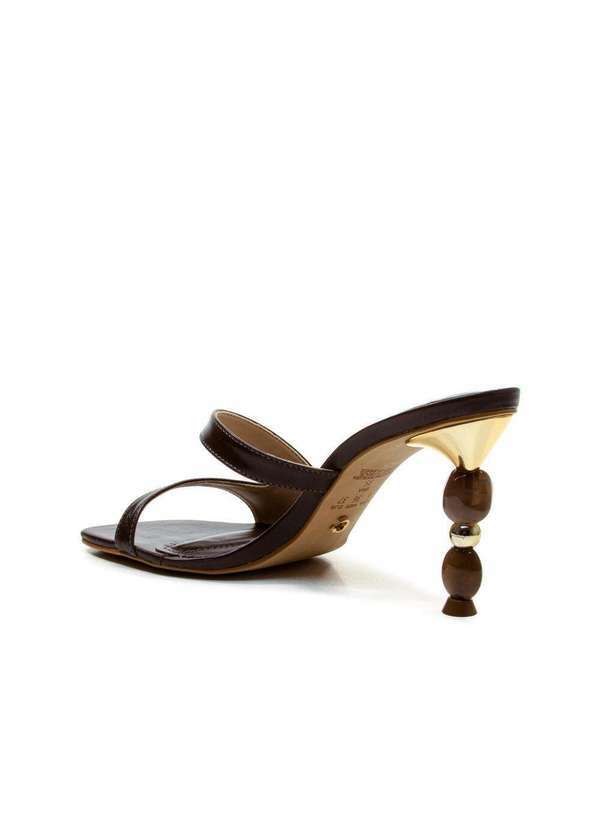 Cecconello - Tamanco Couro Salto Alto Cecconello 2814002-2 Marrom 4