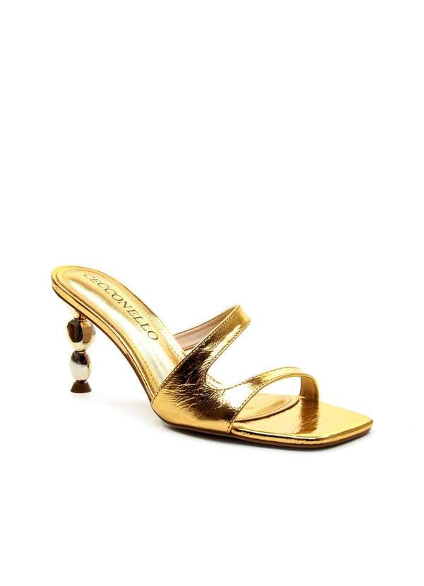 Cecconello - Tamanco C Salto Médio Cecconello 2815002-2 Ouro 3