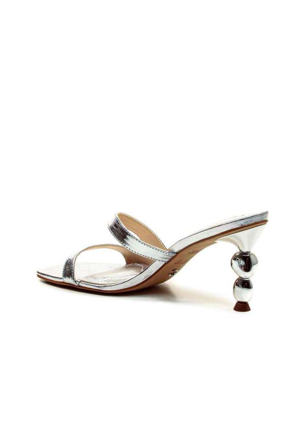 Cecconello - Tamanco Couro Salto Médio Cecconello 2815002-3 Prata 4