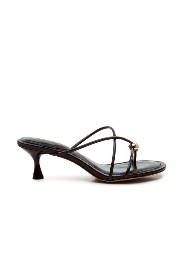 Cecconello - Tamanco Couro Salto Baixo Cecconello 2763003-1 Preto