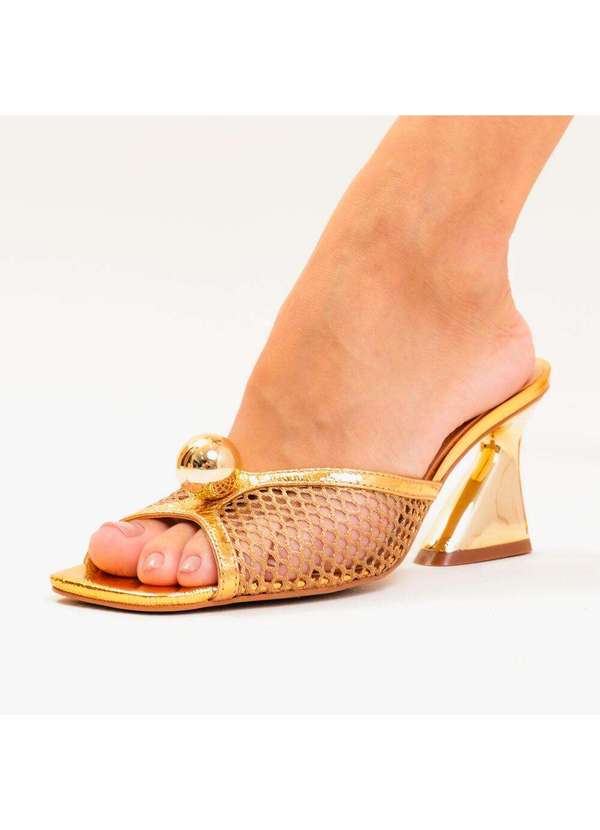 Cecconello - Tamanco C Salto Médio Cecconello 2772002-4 Ouro 2