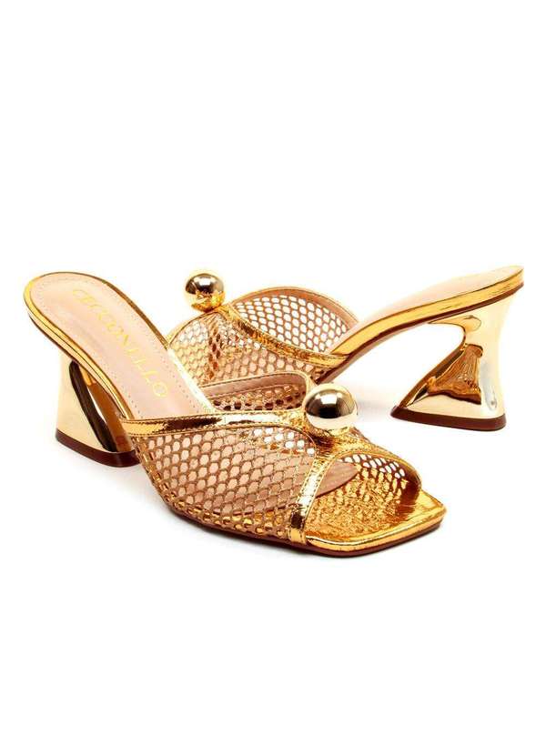 Cecconello - Tamanco C Salto Médio Cecconello 2772002-4 Ouro 5