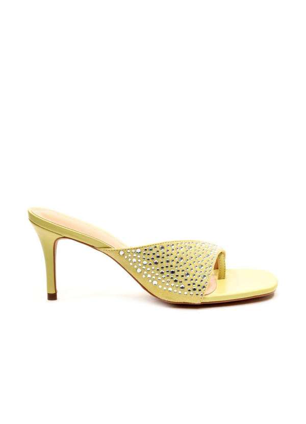 Cecconello - Tamanco Couro Salto Médio Cecconello 2546006-2 Amarelo