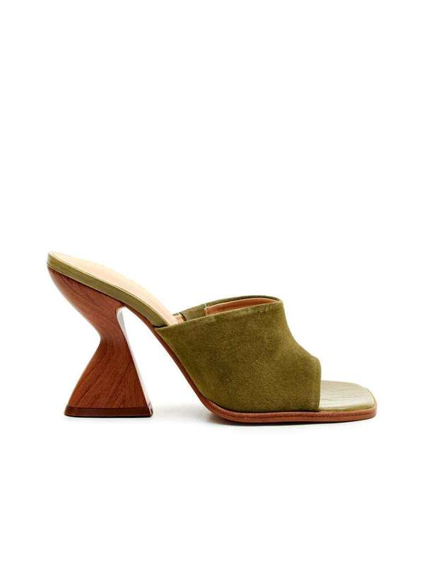 Cecconello - Tamanco Couro Salto Alto Cecconello 2718003-2 Verde