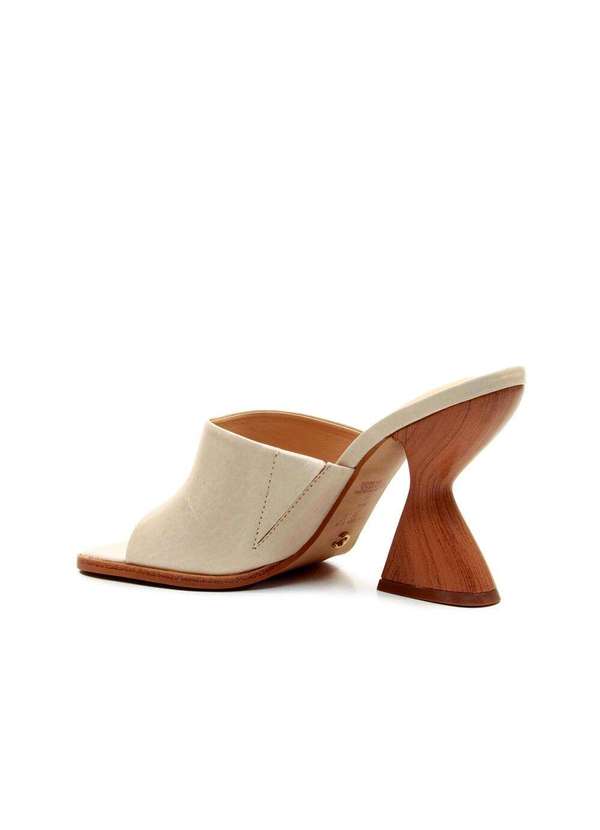 Cecconello - Tamanco Couro Salto Alto Cecconello 2718003-1 Off White 4