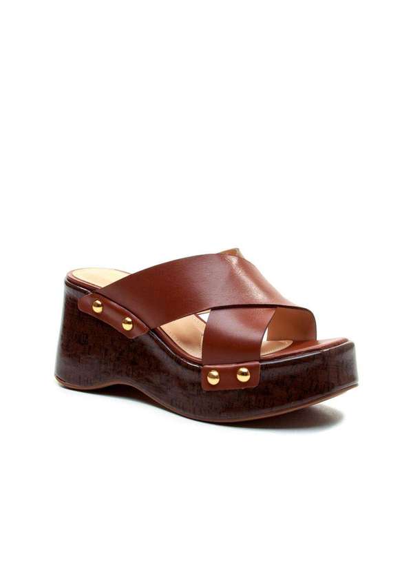 Cecconello - Tamanco Plataforma Couro Cecconello 2720003-1 Marrom 2