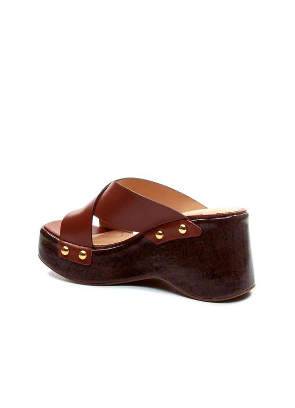 Cecconello - Tamanco Plataforma Couro Cecconello 2720003-1 Marrom 3