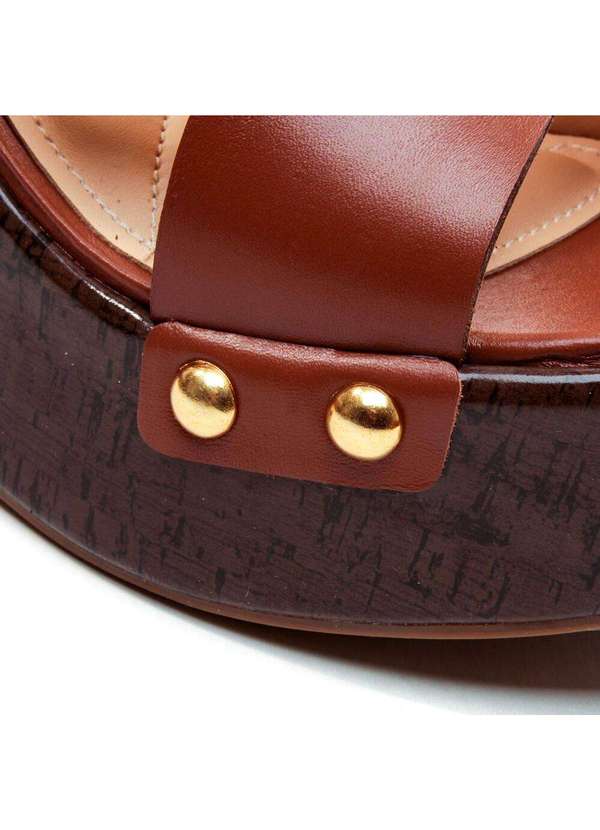 Cecconello - Tamanco Plataforma Couro Cecconello 2720003-1 Marrom 5