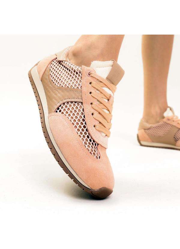 Cecconello - Tênis Casual Couro Rosa Cecconello 2756001-1 Nude 2