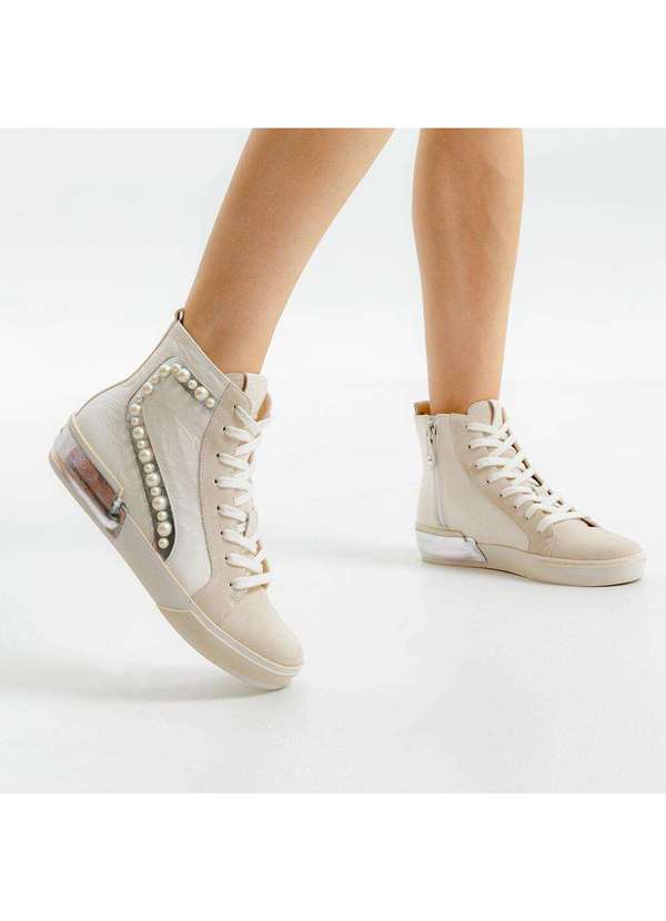 Cecconello - Tênis Couro Cano Alto Cecconello 2618004-1 Off White 2