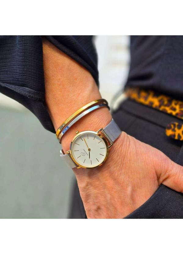 New Port - Relógio Feminino Bicolor Casual Sofisticado 32mm com 2 Unica 2