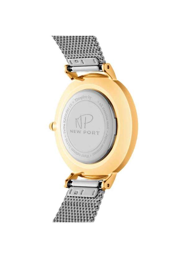 New Port - Relógio Feminino Bicolor Casual Sofisticado 32mm com 2 Unica 3