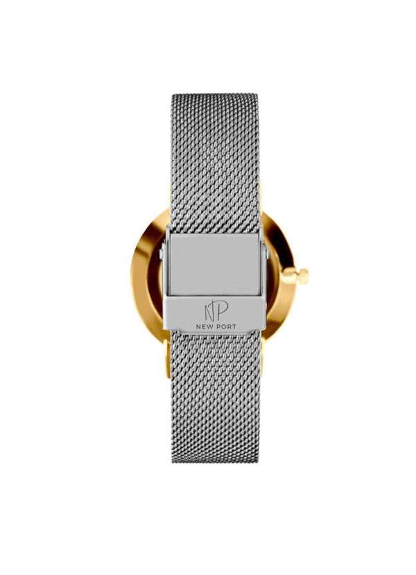 New Port - Relógio Feminino Bicolor Casual Sofisticado 32mm com 2 Unica 6