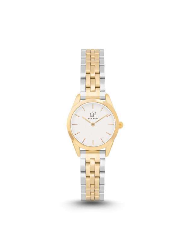 New Port - Relógio Feminino Bicolor Elegante Delicado Pequeno New Port Unica