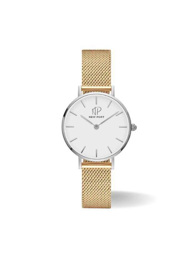 New Port - Relógio Feminino Dourado Analógico Casual Delicado New Port Unica