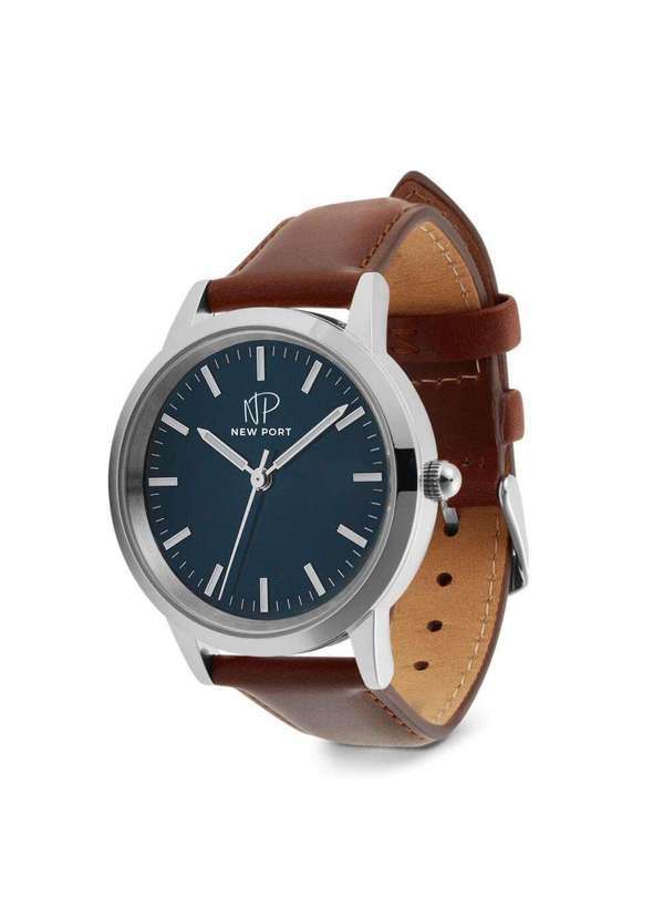 New Port - Relógio Feminino Elegante Prata Casual Analógico New Port Unica