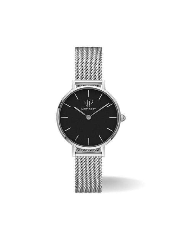 New Port - Relógio Feminino Prata Casual Delicado Elegante Newport 32mm Unica
