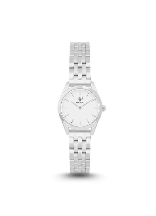 New Port - Relógio Feminino Prata Elegante Delicado Pequeno New Port Unica