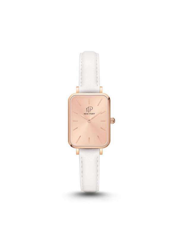New Port - Relógio Feminino Quadrado Elegante Analógico Rosé New Port Unica