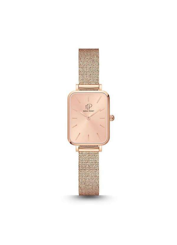New Port - Relógio Feminino Quadrado Elegante Sofisticado Rosé Unica
