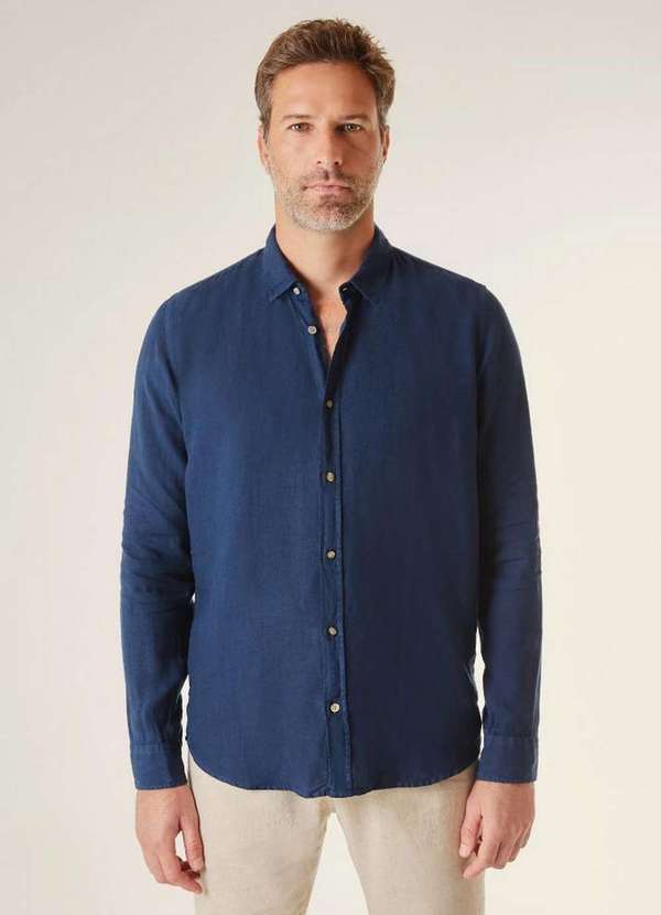 Reserva - Camisa Ml Linho Azul