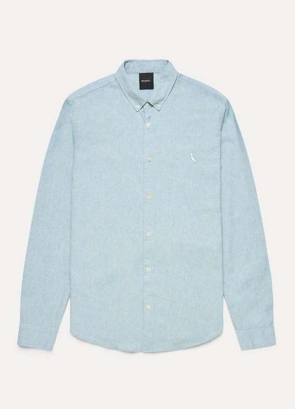 Reserva - Camisa Ml Pf Oxford Color Reserva Azul