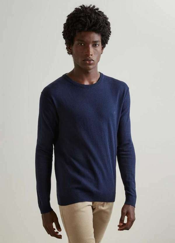 Reserva - Sueter Imp Classico Careca Inv 19 Reserva Azul