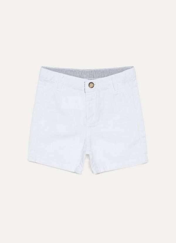 Reserva Mini - Bermuda Bb Basica Casual Nova Reserva Mini Branco