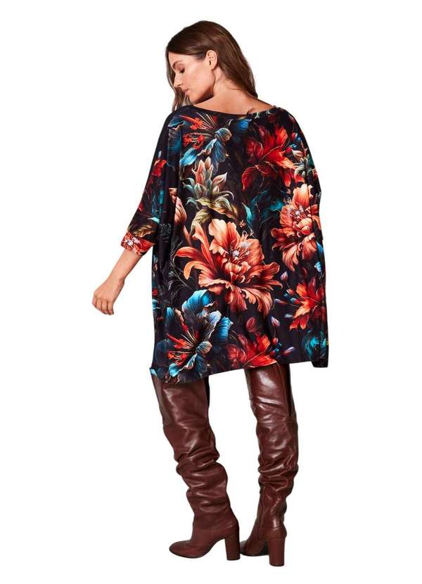 Yacamim - Bata Ampla Alongada Estampa de Onça com Pedrinhas Yacamim B28 Estampado 4