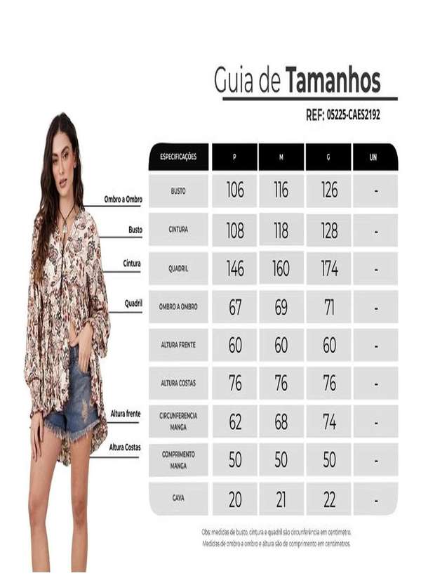 Yacamim - Bata Ampla com Babados Off White Estampa Cashmere Yacamim B10 Estampado 6