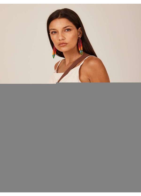 Yacamim - Bata Ampla de Linho com Alças Bege Yacamim A18 Liso Bege 3