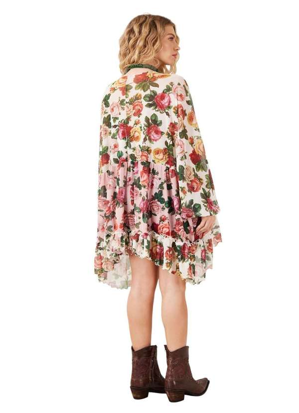 Yacamim - Bata Ampla de Tule Alongada Rosa Patchwork Yacamim B12 Paris Patchwork 5