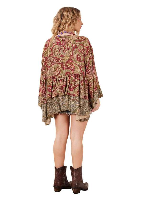 Yacamim - Bata Ampla Marsala Cashmere Patchwork Yacamim B31 Patchwork 3