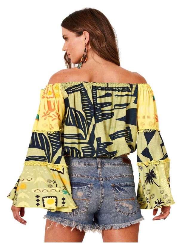 Yacamim - Bata Ciganinha Amarela Patchwork Yacamim B9 Estampado 2