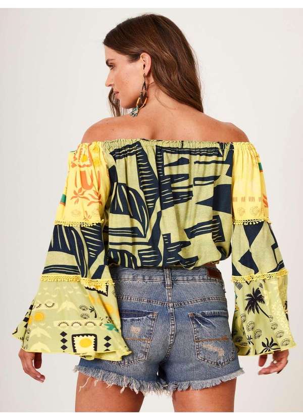 Yacamim - Bata Ciganinha Amarela Patchwork Yacamim B9 Estampado 3