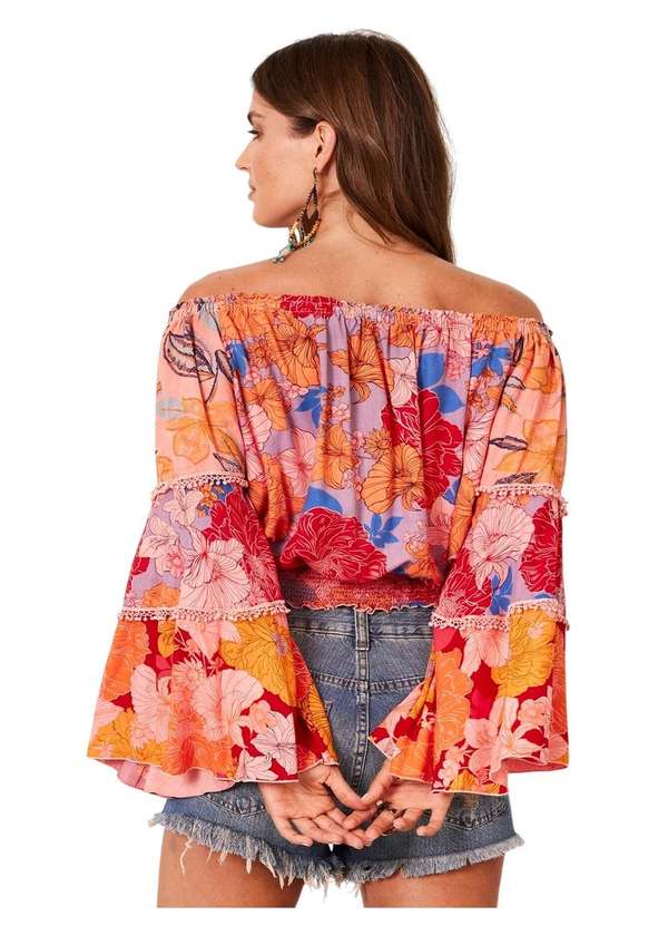 Yacamim - Bata Ciganinha com Mangas Flare Rosa Patchwork Yacamim B8 Patchwork 2