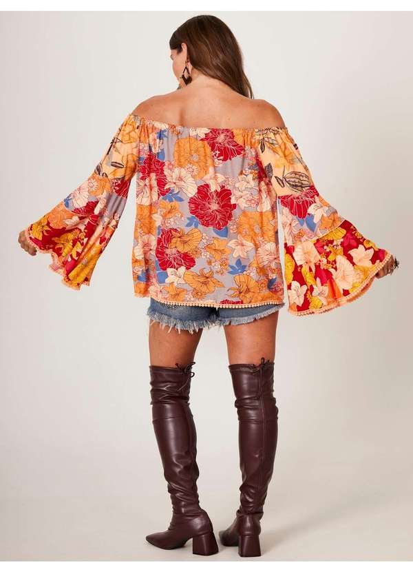 Yacamim - Bata Ciganinha Laranja Estampado Patchwork Yacamim B3 Patchwork 3